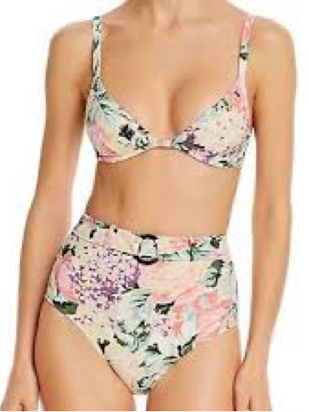 Faithfull the Brand Peach & Cream Floral Bikini Set
